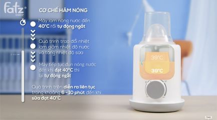 Máy hâm sữa Fatz Baby Mono 5 FB3225SL - Thiết kế đa năng tích hợp vắt cam, hâm nóng sữa và thực phẩm an toàn và tiện lợi