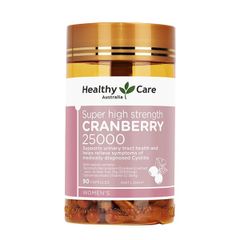 Viên Uống Hỗ Trợ Đường Tiết Niệu Healthy Care Cranberry 25000mg - Chiết Xuất Nam Việt Quất Tự Nhiên, Hộp 90 Viên