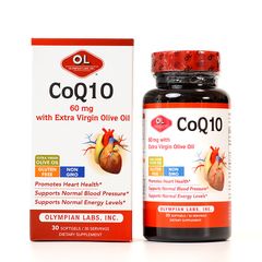 Viên uống hỗ trợ tim mạch CoQ10 60mg Olympian Labs Mỹ - Tăng cường sức khỏe tim, huyết áp ổn định, lọ 30 viên nang mềm dễ hấp thụ