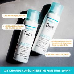 Xịt Dưỡng Da Curél Intensive Moisture Care Deep Spray - Cấp Ẩm Sâu và Bảo Vệ Da, Phù Hợp Với Mọi Loại Da, Dạng Xịt Tiện Lợi