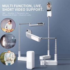Giá Đỡ Điện Thoại Doxg-V6 Thông Minh Kèm Đèn Led - Livestream Tích Hợp, Thiết Kế Gọn Nhẹ, Điều Khiển Bluetooth, Cao 77cm