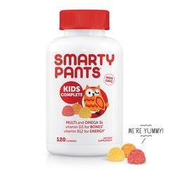 Kẹo Dẻo Tổng Hợp Vitamin Smarty Pants Kids Complete 120 Viên - Hỗ Trợ Phát Triển Toàn Diện Với Omega-3 Tự Nhiên