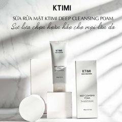 Sữa Rửa Mặt Ktimi Deep Cleansing Foam 100g Cho Da Nhờn - Giúp Làm Sạch Sâu, Ngăn Ngừa Mụn, Dưỡng Ẩm Tự Nhiên