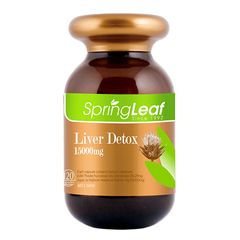 Viên Uống Thải Độc Gan Spring Leaf Liver Detox 15000mg - Hỗ Trợ Chức Năng Gan, Giải Độc và Bảo Vệ Sức Khỏe Gan Từ Úc
