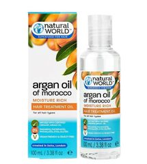 Dầu dưỡng tóc Natural World Argan hỗ trợ phục hồi tóc hư tổn