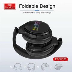Tai nghe chụp Bluetooth không dây Earldom BH101 - Âm thanh chất lượng cao với đèn LED 7 màu tự động theo nhạc, thời gian sử dụng 10 giờ