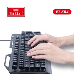 Bàn Phím Gamming Giả Cơ Earldom ET-KB4 - Kiểu Dáng Thể Thao, Đèn LED 7 Màu, Kết Nối USB, Phù Hợp Cho PC