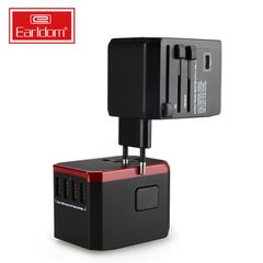 Ổ cắm USB 3in1 Earldom LC9 - 4 Cổng Sạc Nhanh Chóng Cho Mọi Thiết Bị, Chất Liệu Cao Cấp, Tiện Dụng, Đen