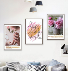 Bộ 3 Tranh Treo Tường Phong Cách Bắc Âu Hiện Đại - Trang Trí Nội Thất Sang Trọng và Đẳng Cấp, Kích Thước 20x30cm, 30x45cm, 40x60cm