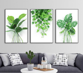 Bộ 3 Tranh Treo Tường Phong Cách Bắc Âu Hiện Đại - Trang Trí Nội Thất Sang Trọng và Đẳng Cấp, Kích Thước 20x30cm, 30x45cm, 40x60cm