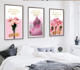 Bộ 3 Tranh Treo Tường Phong Cách Bắc Âu Hiện Đại - Trang Trí Nội Thất Sang Trọng và Đẳng Cấp, Kích Thước 20x30cm, 30x45cm, 40x60cm