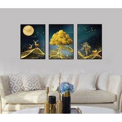 Bộ Tranh Canvas Treo Tường Phong Cảnh Đêm Khuya - Thiết Kế Hiện Đại Trang Trí Nội Thất Sang Trọng, Kích Thước Đa Dạng