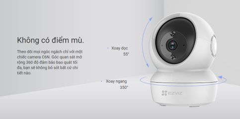 Camera WiFi Ezviz C6N 4MP 2K Xoay 360 Độ - Thiết Bị An Ninh Đàm Thoại 2 Chiều, Giám Sát Thông Minh, Bảo Hành 1 Năm