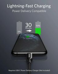 Cáp sạc Anker PowerLine+ III USB-C A8842 Lightning 0.9m - Sạc nhanh 18W, bền chắc, tương thích iPhone và iPad
