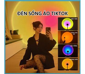 Đèn LED Trang Trí Hiệu Ứng Hoàng Hôn - Đèn Quay Video TikTok Đẹp Tự Nhiên, Thiết Kế Hiện Đại, 16 Màu Điều Chỉnh