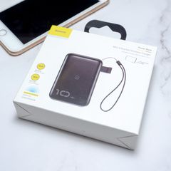 Pin Sạc Dự Phòng Baseus Mini S Bracket 10.000mAh - Sạc Nhanh Có Dây & Không Dây Cho iPhone/Android - Thiết Kế Nhỏ Gọn, Tiện Dụng