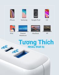 Sạc Anker PowerPort Atom III 60W 2 cổng USB-A & USB-C - Công nghệ GaN, Sạc nhanh cho điện thoại và laptop, Phụ kiện cao cấp