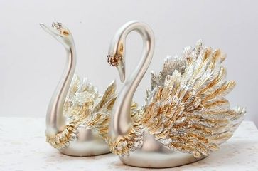 Tượng Decor Cặp Đôi Thiên Nga Cao Cấp - Trang Trí Phòng Khách Sang Trọng, Ý Nghĩa Biểu Tượng Tình Yêu, Chất Liệu Bền Đẹp