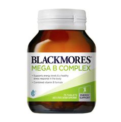 Viên Uống Bổ Sung Vitamin B Tổng Hợp Blackmores Mega B Complex 75 Viên - Hỗ Trợ Năng Lượng Và Sức Khỏe Cho Người Lớn