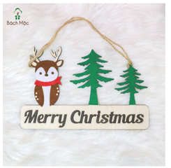 Bảng Gỗ Treo Tường Bách Mộc Chủ Đề Noel - Trang Trí Giáng Sinh Độc Đáo Cho Phòng Khách, Phòng Đọc Sách, Cửa Hàng