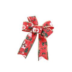 Set 3 Nơ Trang Trí Noel - Hình Hình Phù Hợp Dự Tiệc, Giáng Sinh, Lễ Hội, Vải Cao Cấp, Phụ Kiện Decor Nhà Cửa