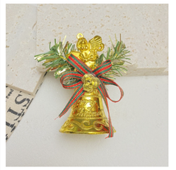 Set 6 Chuông Nơ và Lá Xanh Trang Trí Noel - Decor Giáng Sinh Tươi Mát Cho Nhà Cửa, Chất Liệu Nhựa Vải Cao Cấp
