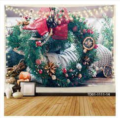 Tranh Vải 3D Cao Cấp Treo Tường Noel - Hình Ảnh Sắc Nét, Tặng Móc Treo và Miếng Dán, Trang Trí Nhà Cửa Lung Linh