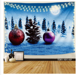 Tranh Vải 3D Cao Cấp Treo Tường Noel - Hình Ảnh Sắc Nét, Tặng Móc Treo và Miếng Dán, Trang Trí Nhà Cửa Lung Linh