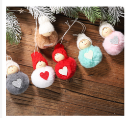 Set 3 Búp Bê Bông Treo Trang Trí Họa Tiết Trái Tim Đáng Yêu - Decor Nhà Cửa Mềm Mại, Nhiều Màu sắc