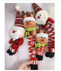 Set 3 Búp Bê Lò Xo Trang Trí Giáng Sinh - Ông Già Noel, Tuần Lộc Độc Đáo Cho Không Gian Lễ Hội
