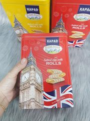 Bánh quế cuộn trứng muối kim sa KAPAD hộp 200g - Đặc sản ngon, sang trọng, quà tặng hoàn hảo cho gia đình và bạn bè