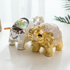 Gạt Tàn Hoàng Gia Voi Thái Tân Cổ Điển - Trang Trí Sang Trọng Với Hoa Văn Tinh Tế, Chất Liệu Hợp Kim Bền Bỉ