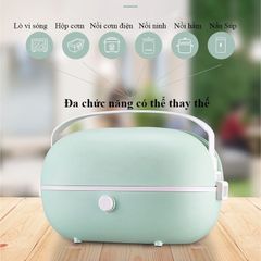 Hộp Cơm Điện Giữ Nhiệt Inox 2 Ngăn AD55 - Hâm Nóng Bằng Hơi Nước, Tiện Lợi Cho Mọi Người Dùng, Đồ Bếp Thiết Yếu