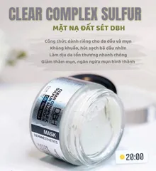 Mặt Nạ Đặc Trị Giảm Mụn Ẩn DBH Clear Complex Sulfur - Kem Dưỡng Da Dầu, Kiểm Soát Nhờn, Làm Sáng Da 28g