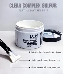 Mặt Nạ Đặc Trị Giảm Mụn Ẩn DBH Clear Complex Sulfur - Kem Dưỡng Da Dầu, Kiểm Soát Nhờn, Làm Sáng Da 28g
