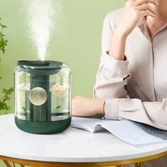 Máy Phun Sương Tạo Ẩm Lọc Không Khí - Pin 2000mAh, Khuếch Tán Tinh Dầu, Thời Gian Sử Dụng 24h, Thiết Kế Nhỏ Gọn, Màu Trắng/Xanh
