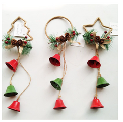Set 2 Vòng Chuông Lục Lạc Trang Trí Noel Vintage - Thiết Kế Độc Đáo Cho Ngày Lễ Hội Giáng Sinh