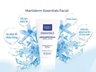 Tẩy Da Chết Mặt MartiDerm Essentials - Kem Tẩy Tế Bào Chết Dạng Hạt 50ml, Làm Sạch Da, Ngừa Mụn, Phù Hợp Mọi Loại Da