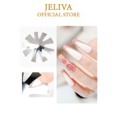Khuôn Cắt Móng Bột Nail 02 Hình Chữ V - Dụng Cụ Tiện Lợi Tạo Form Móng Sắc Nét, Inox Không Gỉ, Dễ Sử Dụng
