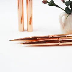 Cọ Vẽ Móng Màu Nước Jeliva Vàng Đồng - Đầu Cọ Mềm Cao Cấp Chuyên Dùng Vẽ Nét Đậm, Dễ Dàng Sử Dụng