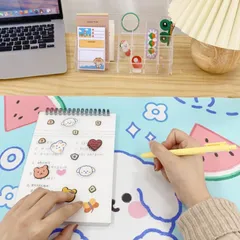 Miếng Lót Chuột Bản Rộng Dexi Hoạt Hình Không Thấm Nước - Họa Tiết Dễ Thương, Tiện Ích Cho Bàn Làm Việc và Học Tập