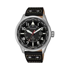 Đồng hồ nam Citizen BX1010-02E Eco-Drive dây da đen