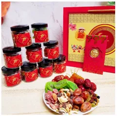 Hộp mứt Tết mix 8 vị thượng hạng - Mứt dẻo thơm ngon, quà Tết ý nghĩa, chọn lọc đặc sản để đãi khách trong ngày lễ Tết.
