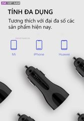 Tẩu Sạc Nhanh Ô Tô 45W Xiaomi ZMI AP721 (1A1C) - Sạc Nhanh Đa Năng USB-A & USB-C Cho Hai Thiết Bị, Công Nghệ PD