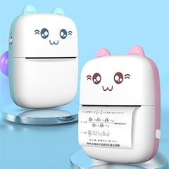 Máy in nhiệt cầm tay Bluetooth mini kèm 3 cuộn giấy in - Thiết bị in ảnh, nhãn dán, nhanh chóng và tiện lợi cho học sinh, sinh viên
