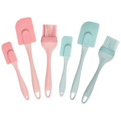 Bộ Dụng Cụ Nấu Ăn 3 Món Silicon Chịu Nhiệt - Spatula và Chổi Quét Phết Bơ, Kem, Bánh Ngọt, Dễ Dàng Cất Giữ