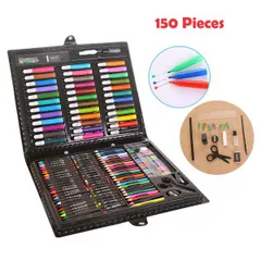 Hộp Bút Sáp và Bút Chì Màu Học Tập 150 Chi Tiết - Bộ Dụng Cụ Vẽ An Toàn Cho Trẻ Em Thỏa Sức Sáng Tạo