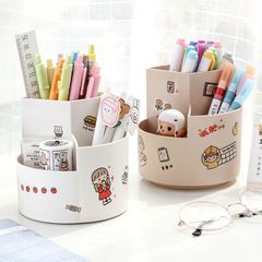 Kệ Nhựa Mini 3 Ngăn Đựng Đồ - Trang Trí Bàn Văn Phòng Kèm 25 Sticker Độc Đáo, Tiện Dụng 12x12cm