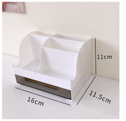 Khay Đựng Mỹ Phẩm Để Bàn Nhựa Chắc Chắn Có Ngăn Kéo, Nhiều Tầng Tiện Lợi Cho Bàn Trang Điểm Gọn Gàng Hơn