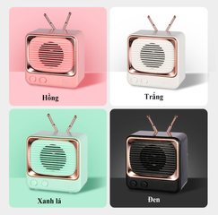 Loa Mini Bluetooth 5.0 DW02 - Thiết Kế Retro Cổ Điển, Kết Nối Dễ Dàng, Pin 900mAh, Âm Thanh Chất Lượng Cao, Mic Đàm Thoại